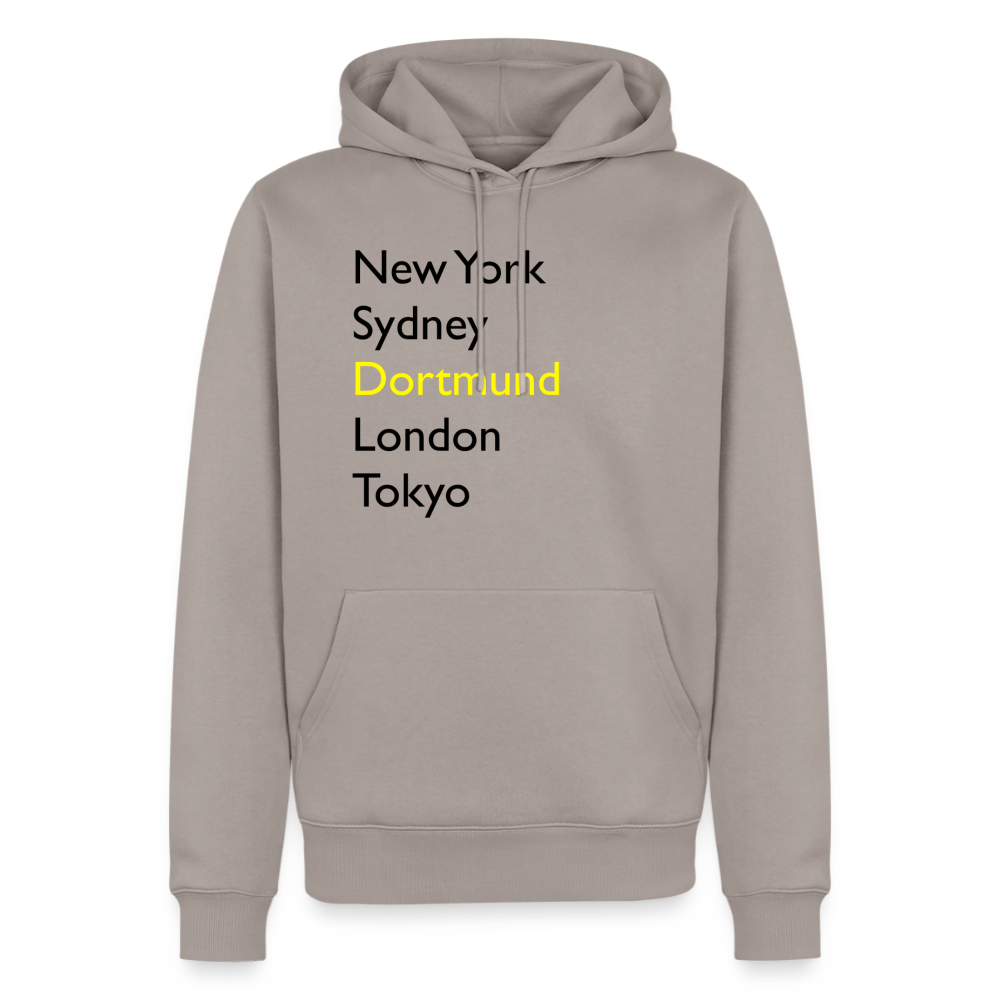 Hoodie Dortmund "Metropolen Big" Dark Edition - Taupe