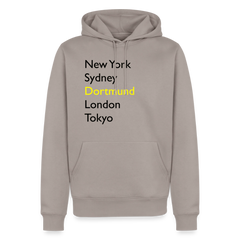 Hoodie Dortmund "Metropolen Big" Dark Edition - Taupe