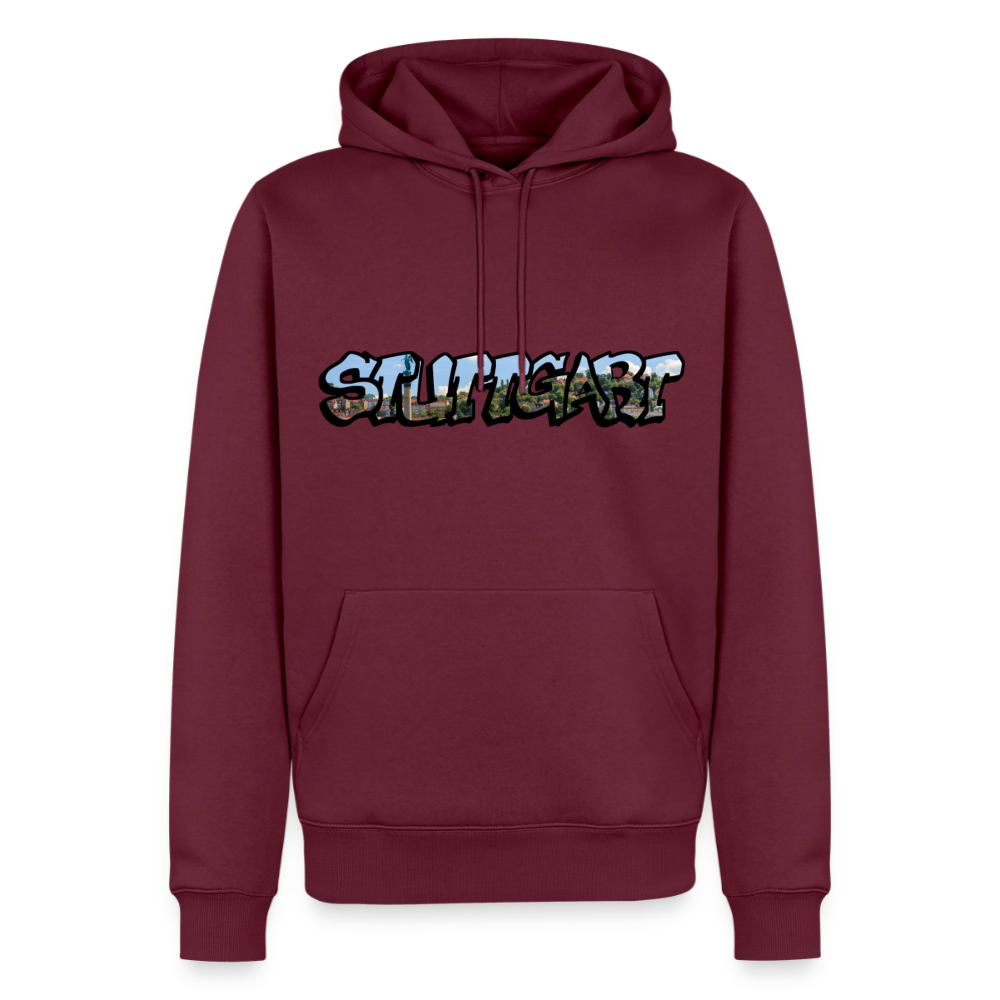Hoodie Stuttgart "Panorama Graffiti" - Burgunderrot