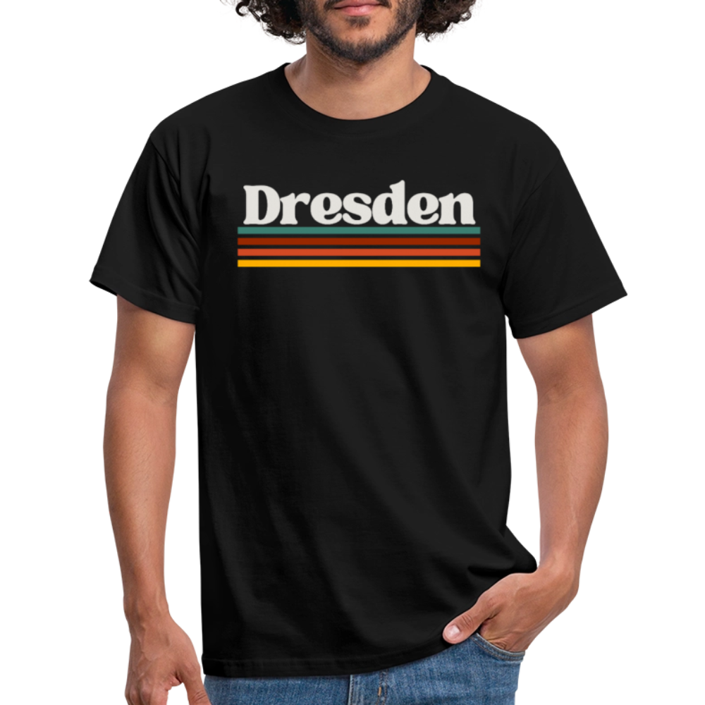 T-Shirt Dresden "Retro" - Schwarz
