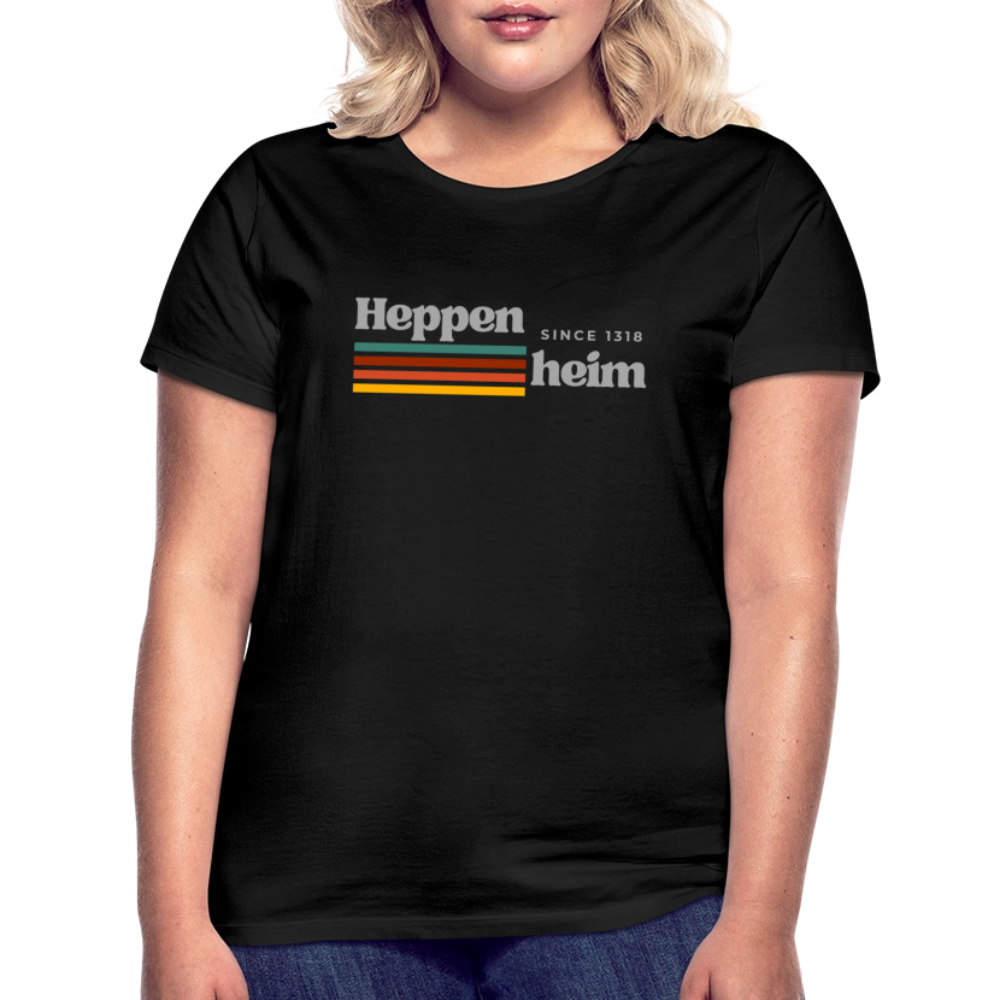 T-Shirt Ladies Heppenheim "Retro" - Schwarz