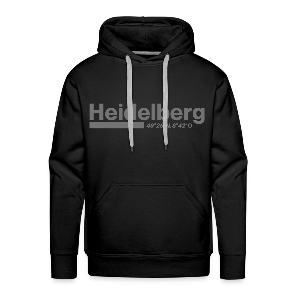 Hoodie Heidelberg "Bold GPS" - Schwarz