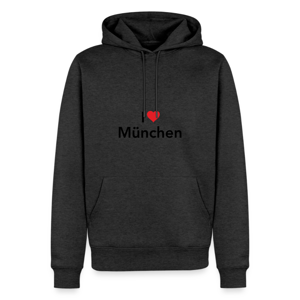 Hoodie "I Love München" Dark Edition - Anthrazit meliert
