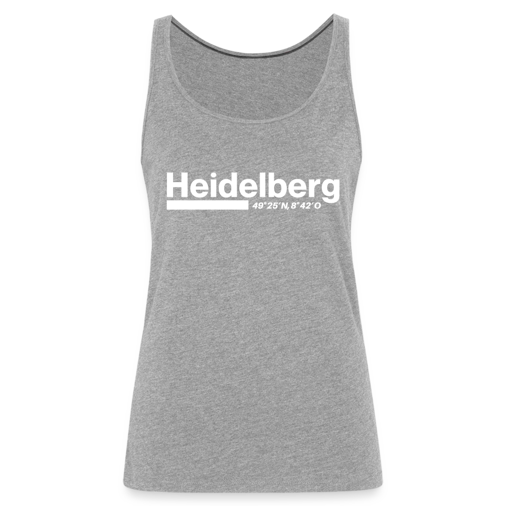 Tanktop Ladies Heidelberg "Bold GPS White" - Grau meliert