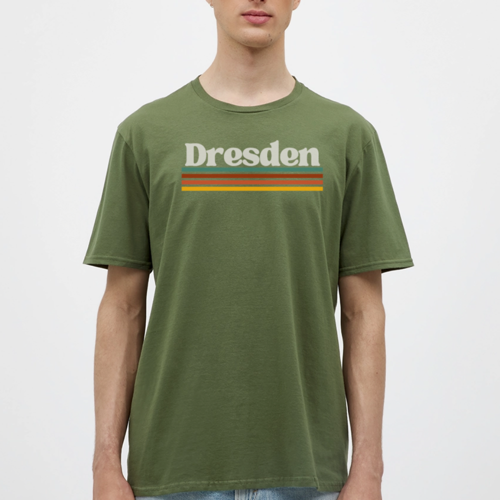 T-Shirt Dresden "Retro" - Militärgrün