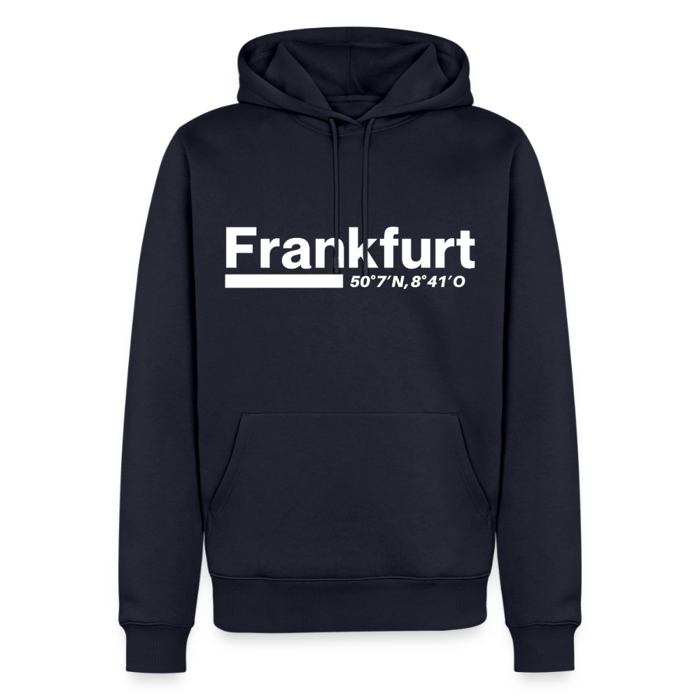 Hoodie Frankfurt (Main) "Bold GPS White" - Navy
