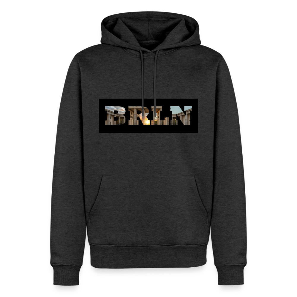 Hoodie Berlin "BRLN Brandenburger Tor" Dark Edition - Anthrazit meliert