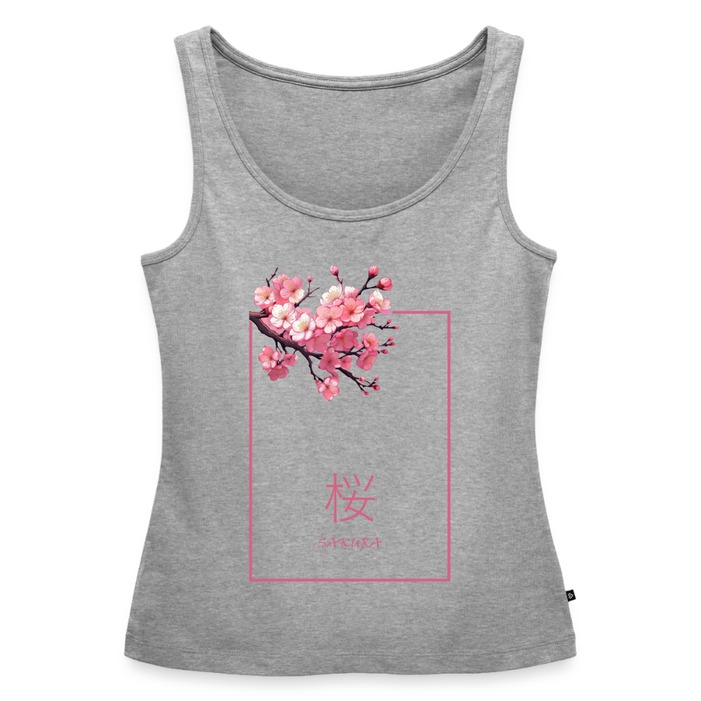 Tanktop Ladies Japan "Sakura" - Grau meliert