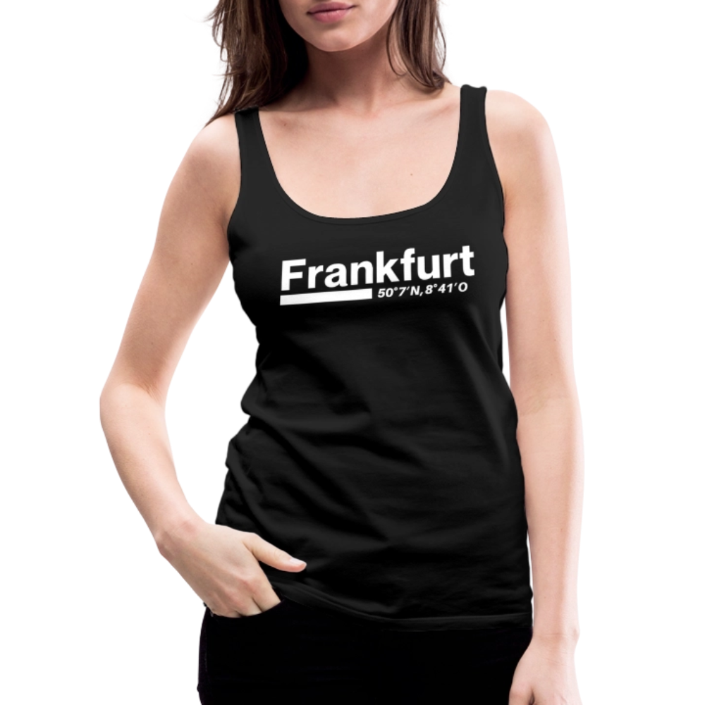Tanktop Ladies Frankfurt (Main) "Bold GPS White" - Schwarz