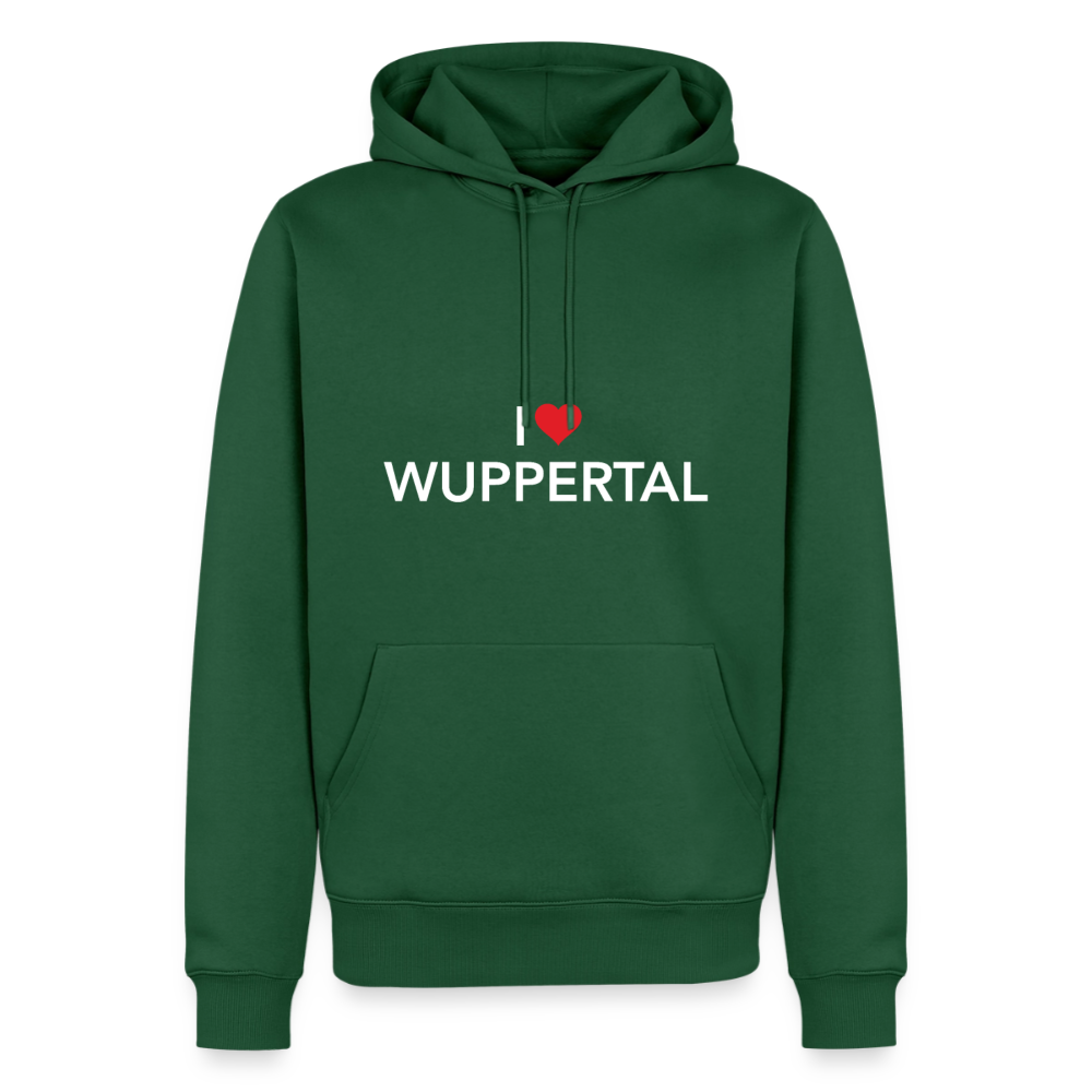 Hoodie "I Love Wuppertal" - Flaschengrün