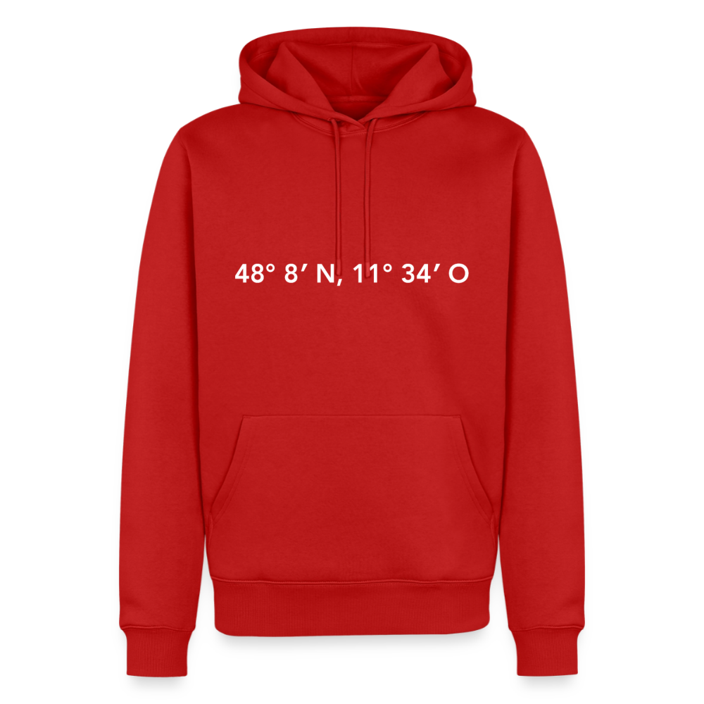 Hoodie München "GPS" Bright Edition - Rot