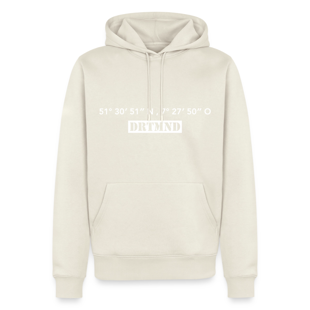 Hoodie Dortmund "DRTMND GPS" Bright Edition - Naturweiß