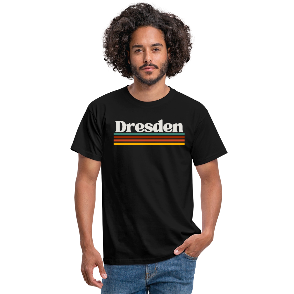 T-Shirt Dresden "Retro" - Schwarz