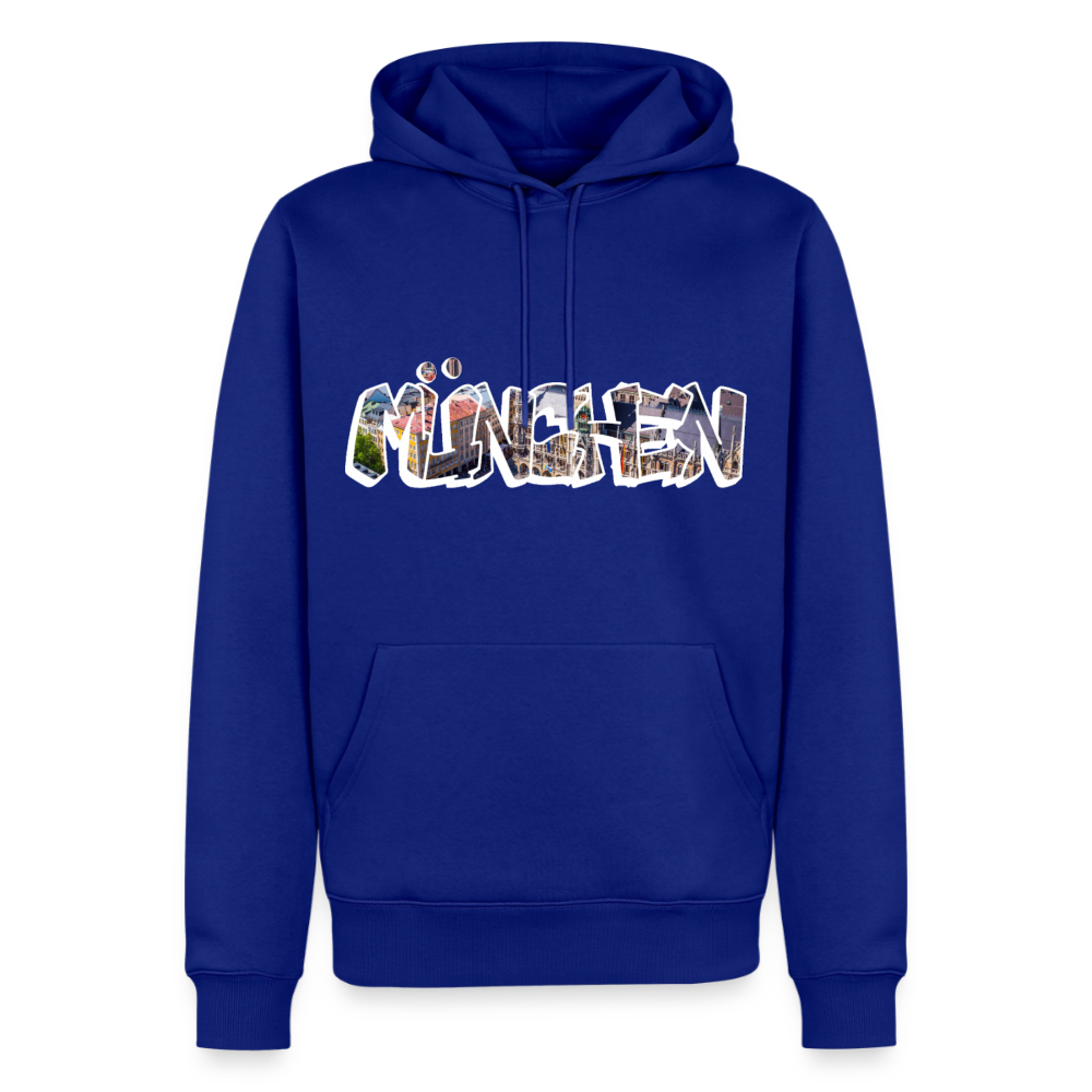 Hoodie München "Graffiti Marienplatz" Bright Edition - Royalblau