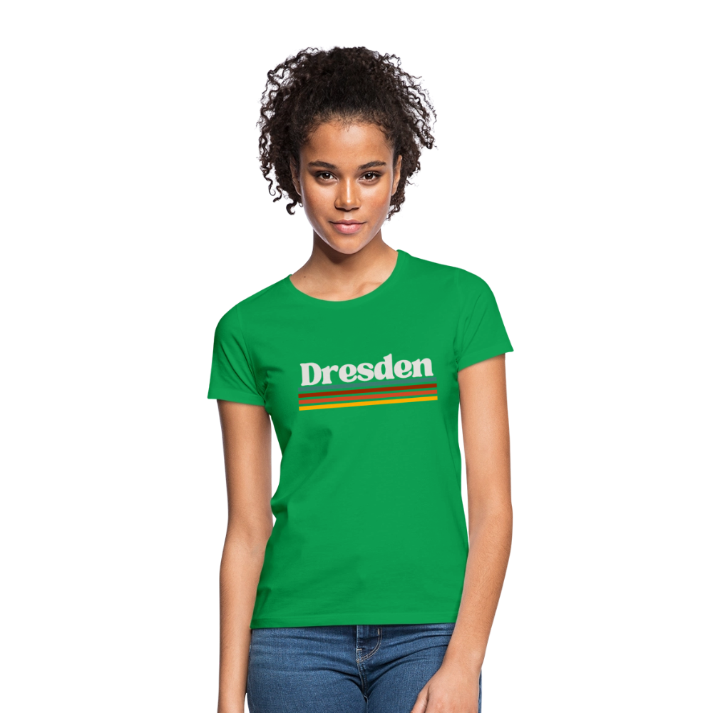 T-Shirt Ladies Dresden "Retro" - Kelly Green