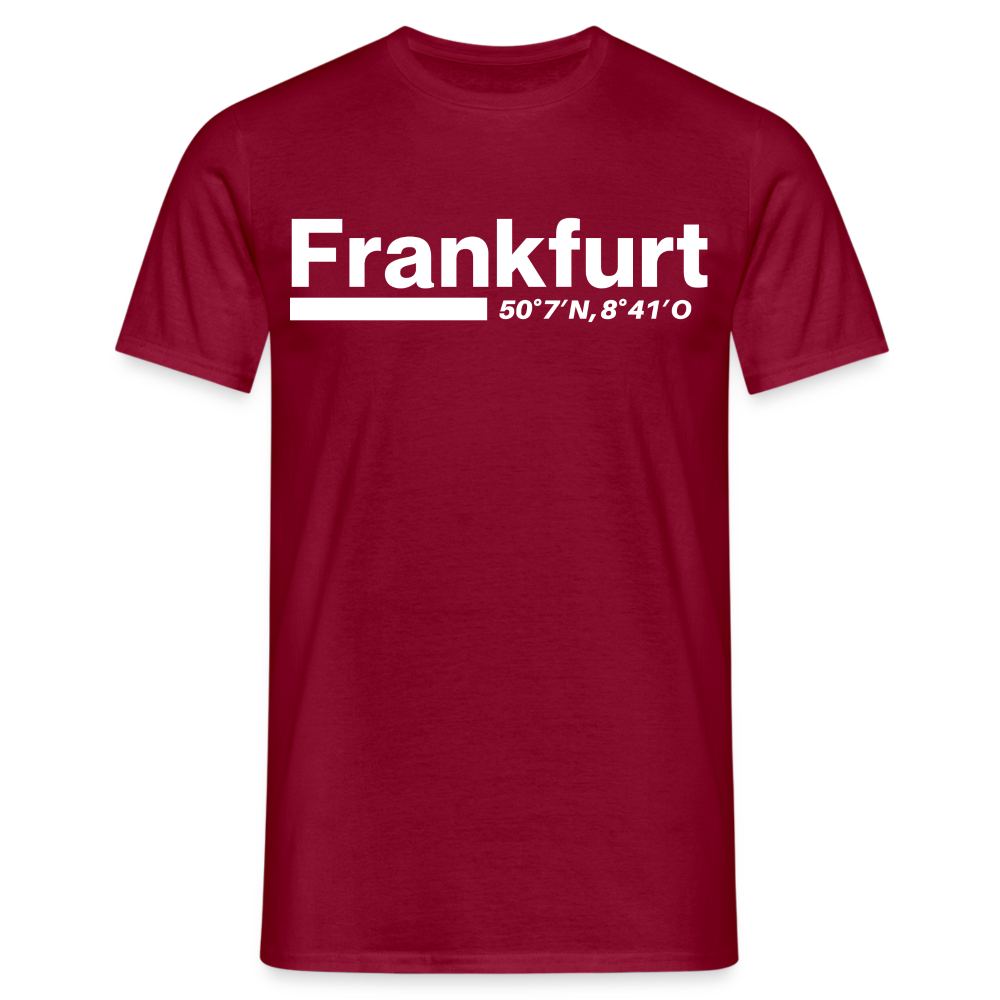 T-Shirt Frankfurt (Main) "Bold GPS White" - Ziegelrot