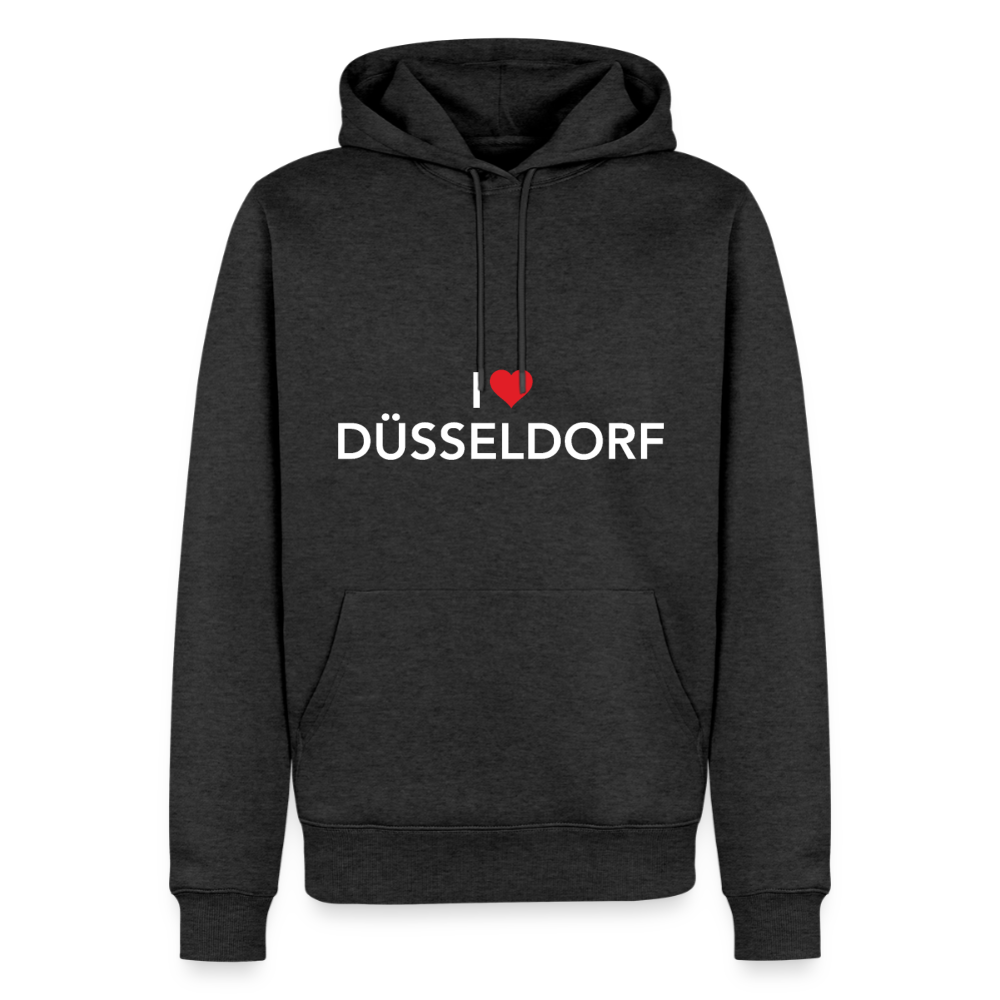 Hoodie "I Love Düsseldorf" Bright Edition - Anthrazit meliert