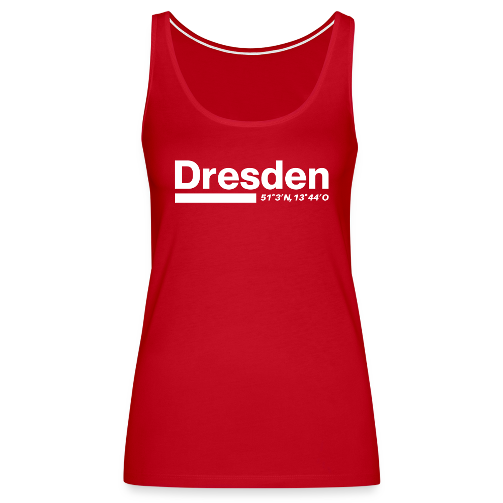 Tanktop Ladies Dresden "Bold GPS White" - Rot
