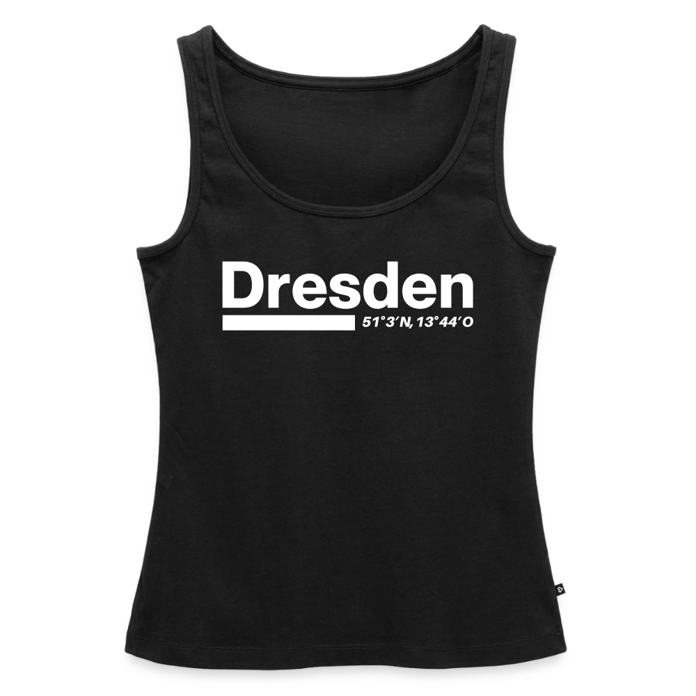Tanktop Ladies Dresden "Bold GPS White" - Schwarz