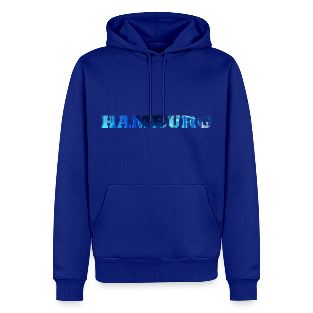 Hoodie Hamburg "Panorama Bold" - Royalblau