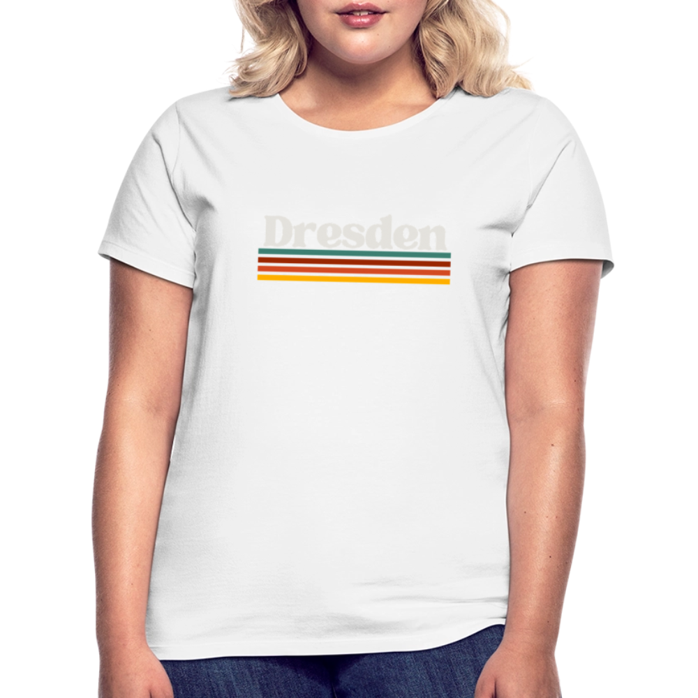 T-Shirt Ladies Dresden "Retro" - Weiß
