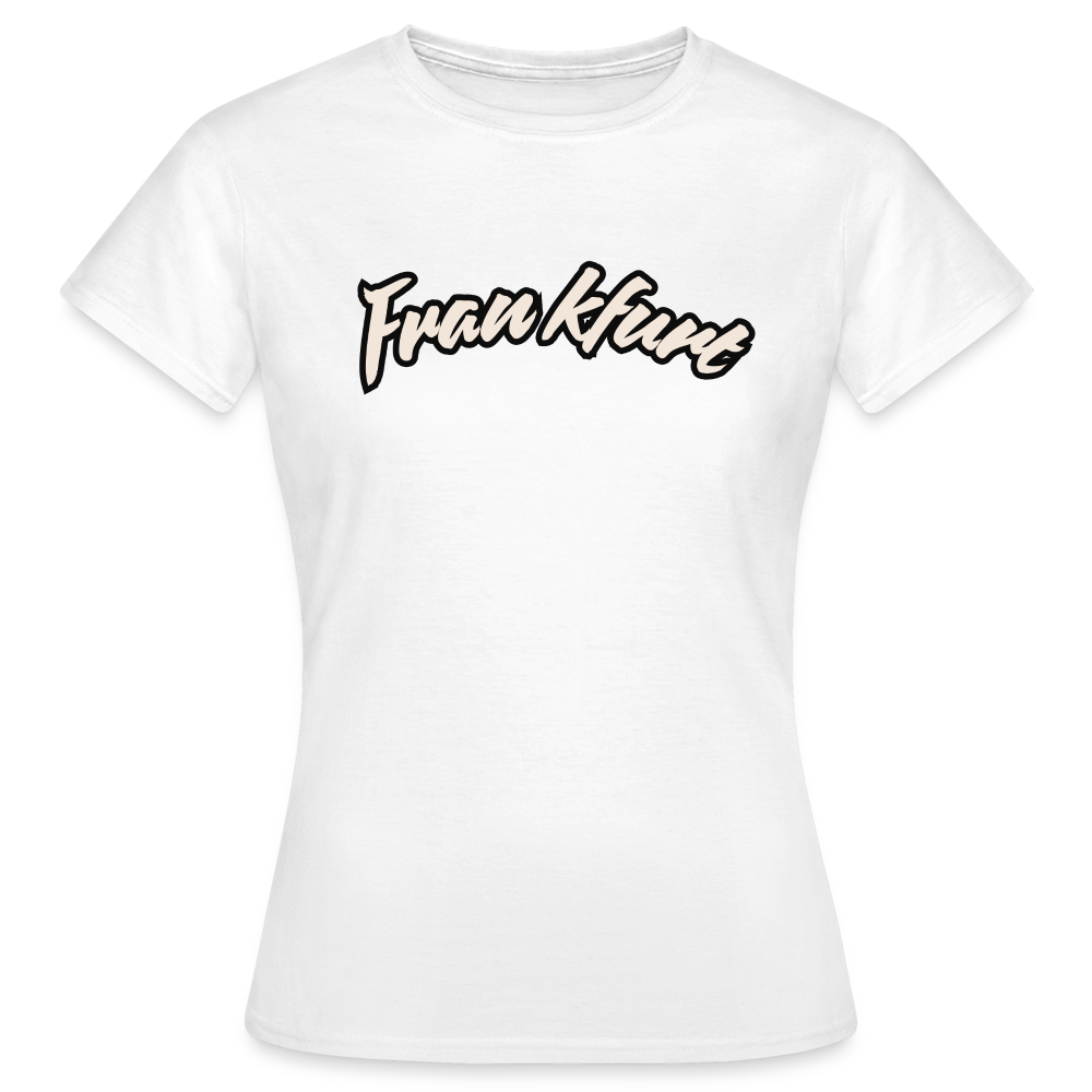 T-Shirt Ladies Frankfurt (Main) "Graffiti Tag White" - Weiß