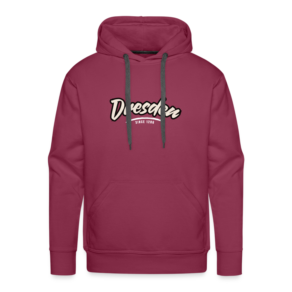 Hoodie Dresden "Graffiti Tag White" - Bordeaux