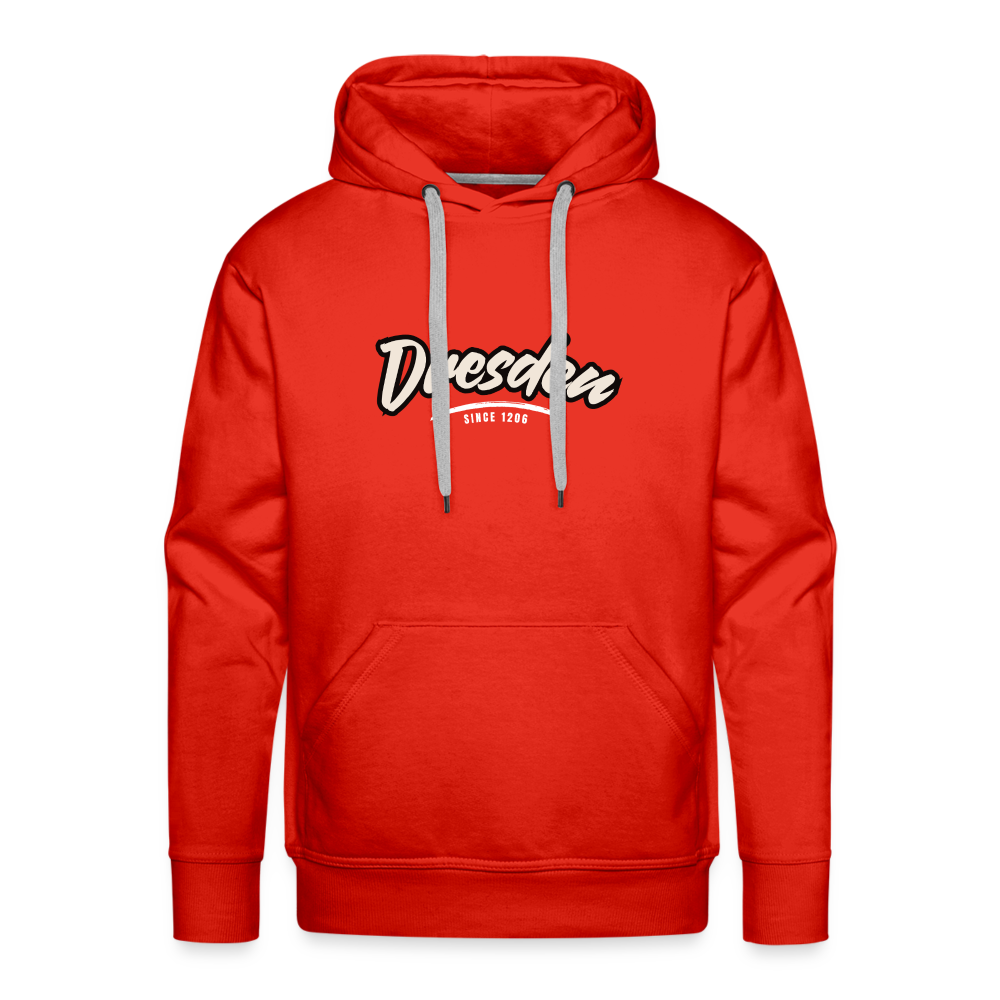 Hoodie Dresden "Graffiti Tag White" - Rot