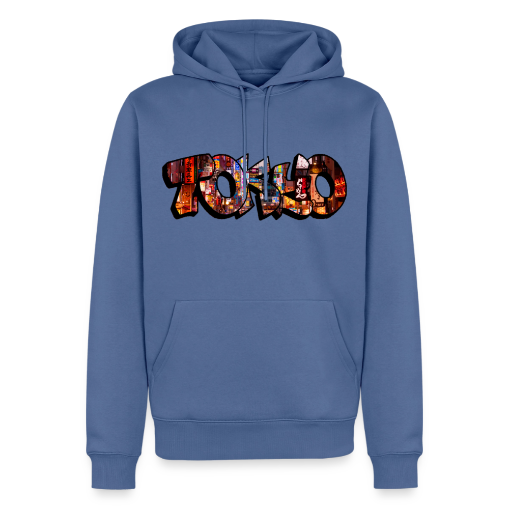 Hoodie Japan Graffiti "Tokyo" - Taubenblau