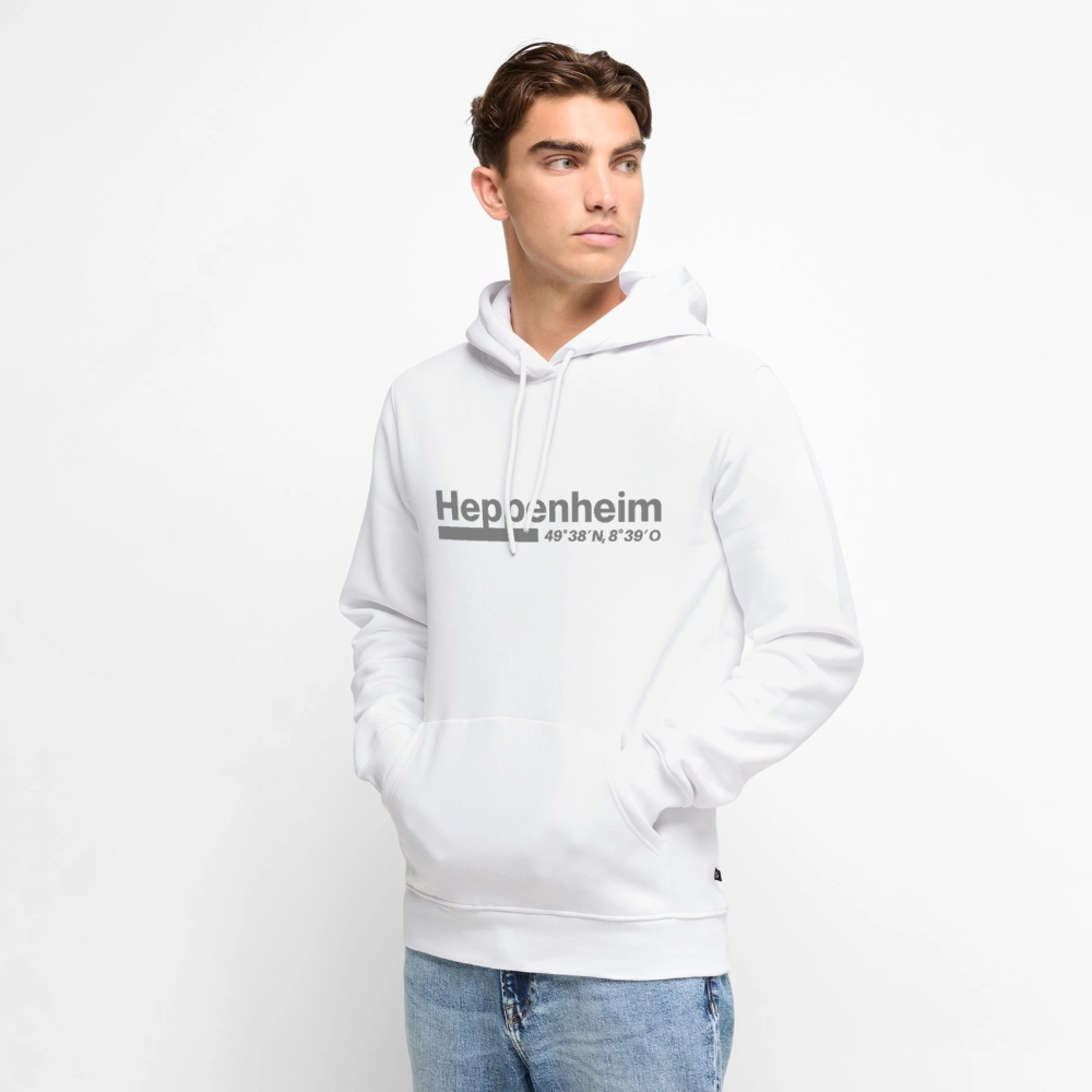 Hoodie Heppenheim "Bold GPS" - Weiß