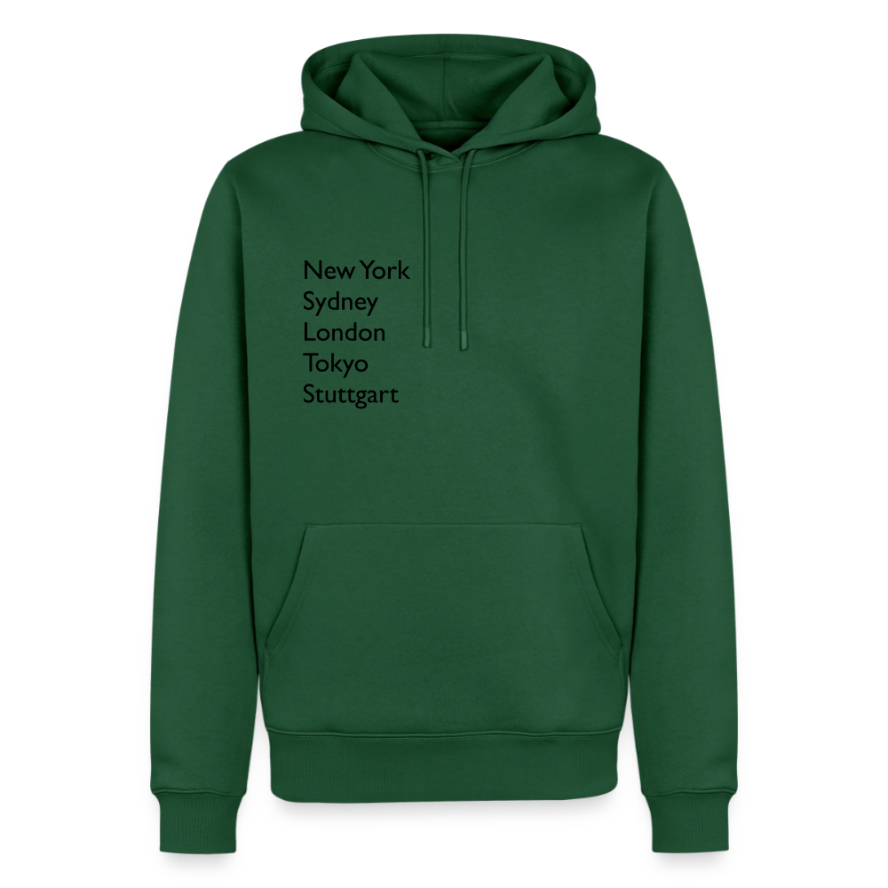 Hoodie Stuttgart "Metropolen" Dark Edition - Flaschengrün