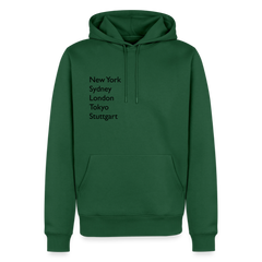 Hoodie Stuttgart "Metropolen" Dark Edition - Flaschengrün