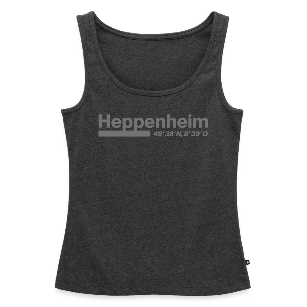 Tanktop Ladies Heppenheim "Bold GPS" - Anthrazit meliert