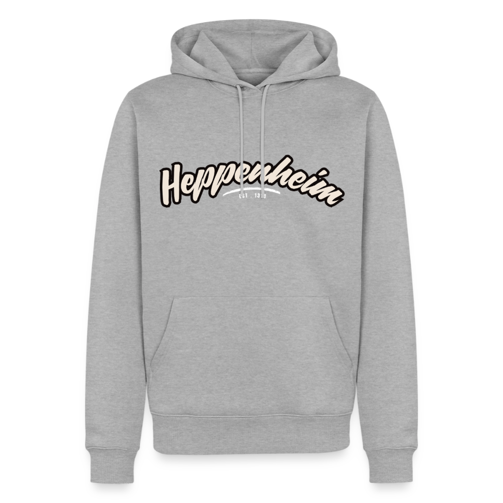Hoodie Heppenheim "Graffiti Tag White" - Grau meliert