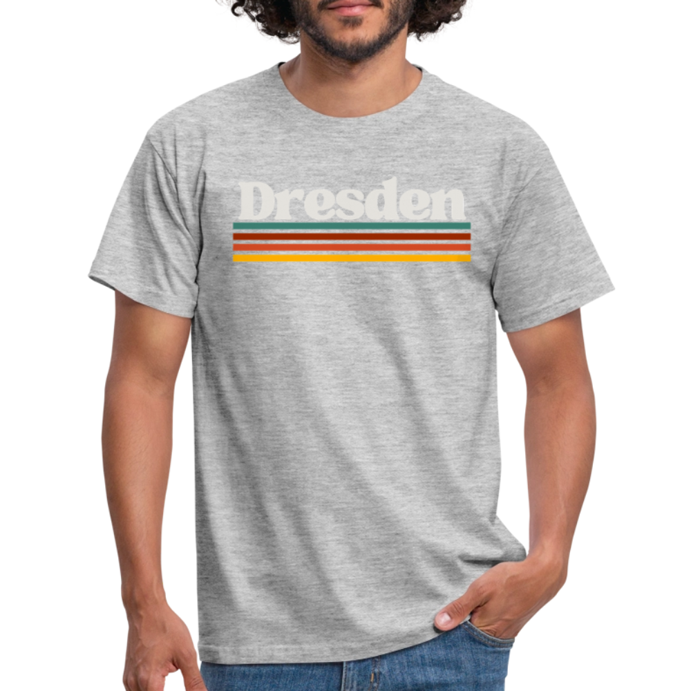 T-Shirt Dresden "Retro" - Grau meliert
