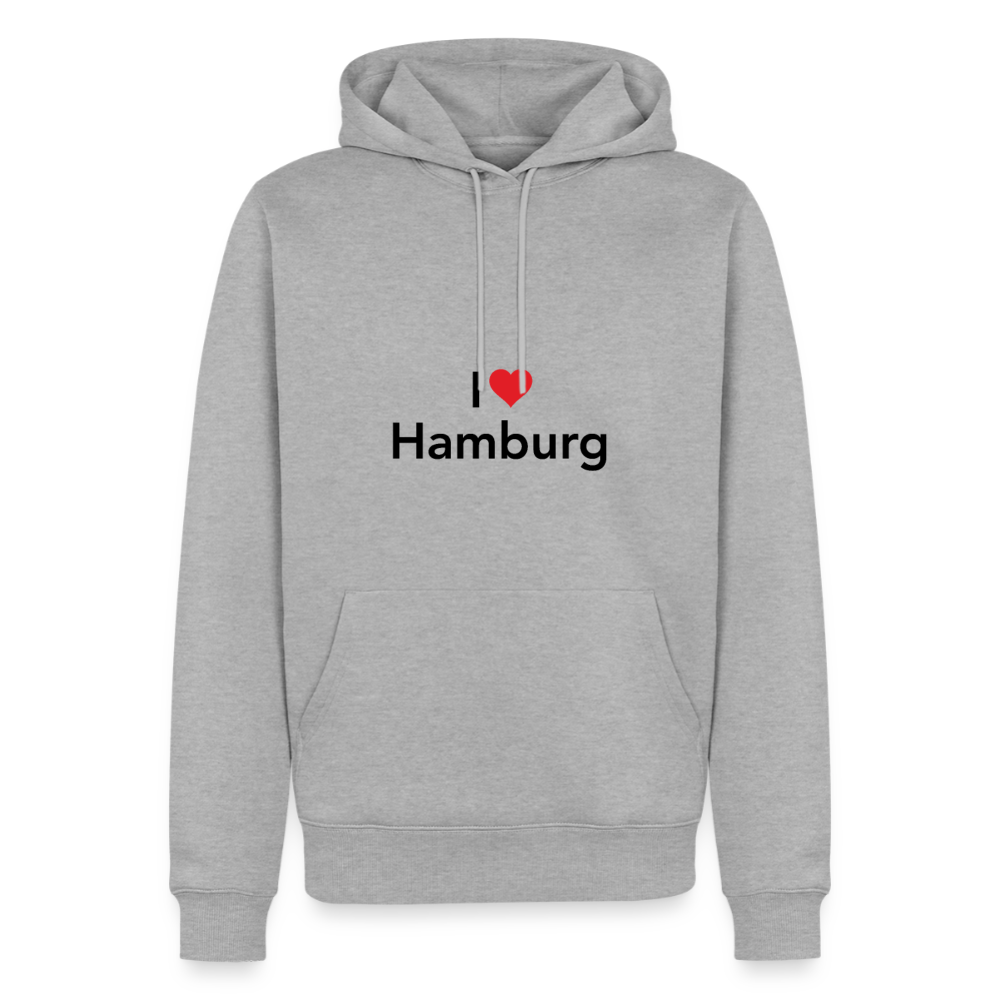 Hoodie "I Love Hamburg" Dark Edition - Grau meliert