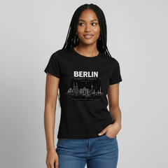 T-Shirt Ladies Berlin "Skyline" - Schwarz