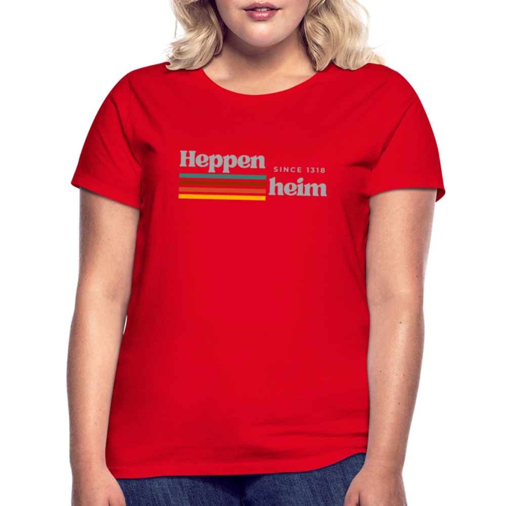 T-Shirt Ladies Heppenheim "Retro" - Rot