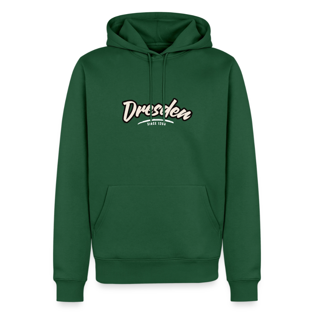 Hoodie Dresden "Graffiti Tag White" - Flaschengrün