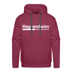 Hoodie Heppenheim "Bold GPS White" - Bordeaux