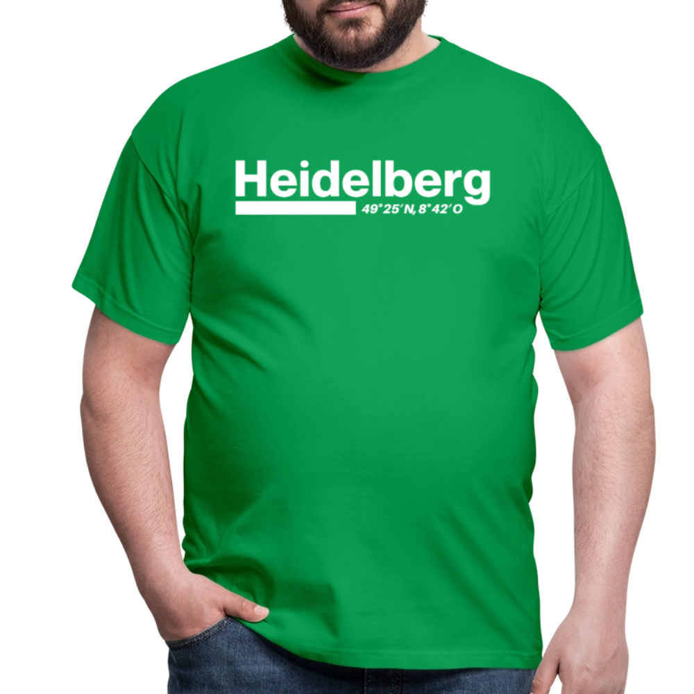 T-Shirt Heidelberg "Bold GPS White" - Kelly Green
