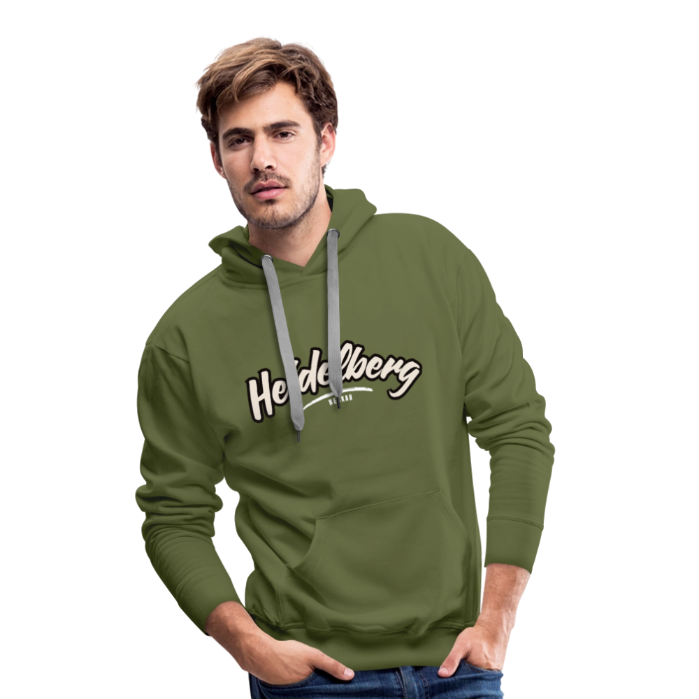 Hoodie Heidelberg "Graffiti Tag White" - Olivgrün