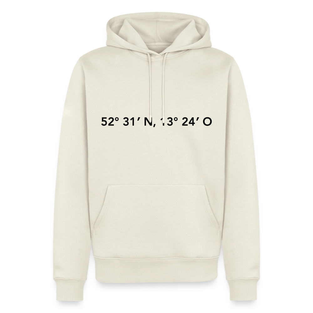 Hoodie Berlin "GPS" Dark Edition - Naturweiß