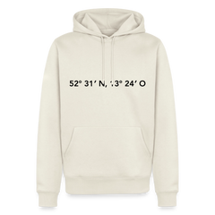 Hoodie Berlin "GPS" Dark Edition - Naturweiß