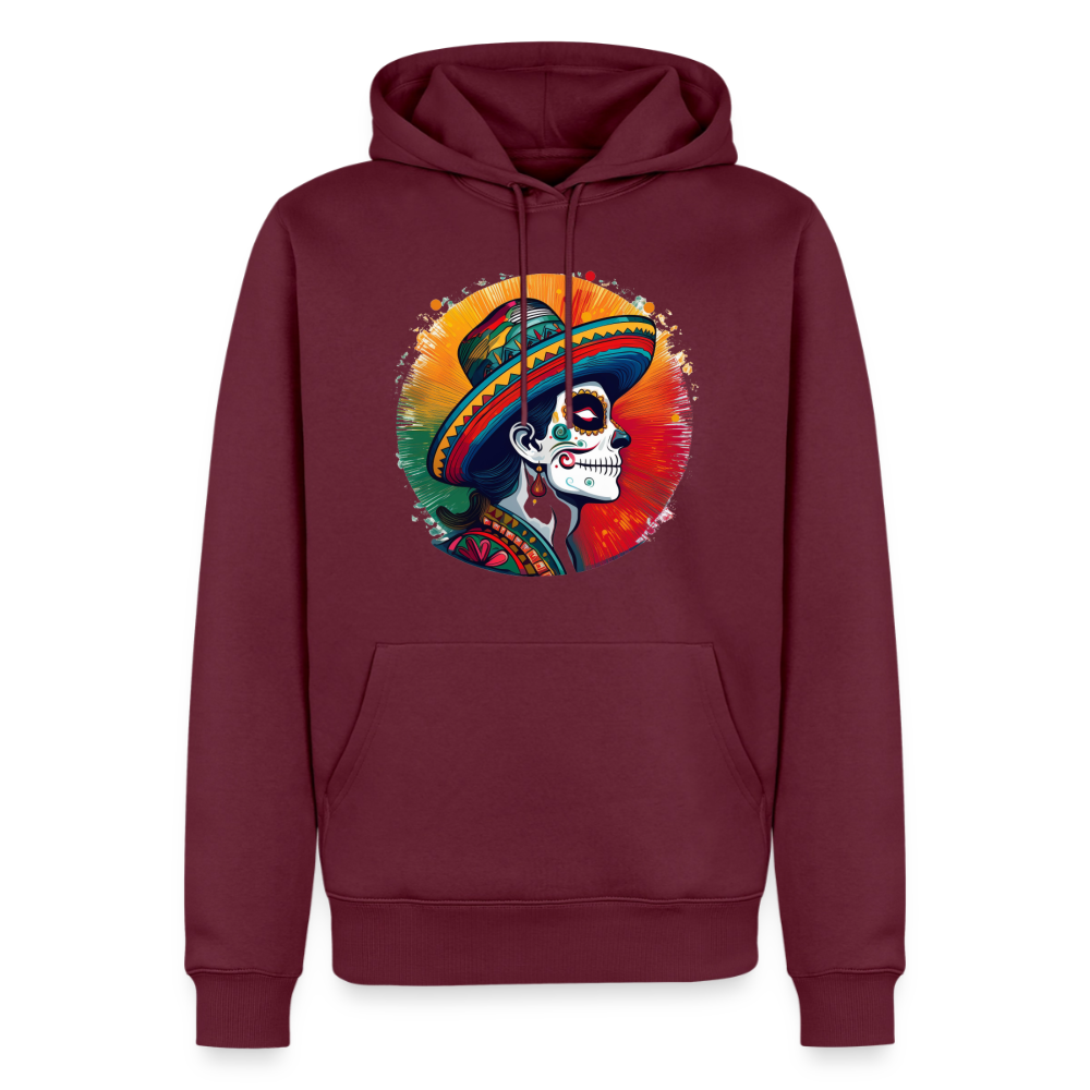 Hoodie Mexico "La Catrina Side" - Burgunderrot