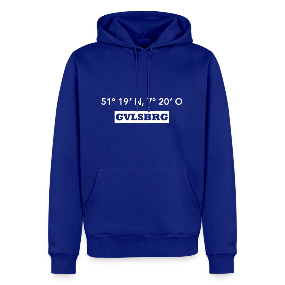 Hoodie Gevelsberg "GVLSBRG GPS" Bright Edition - Royalblau