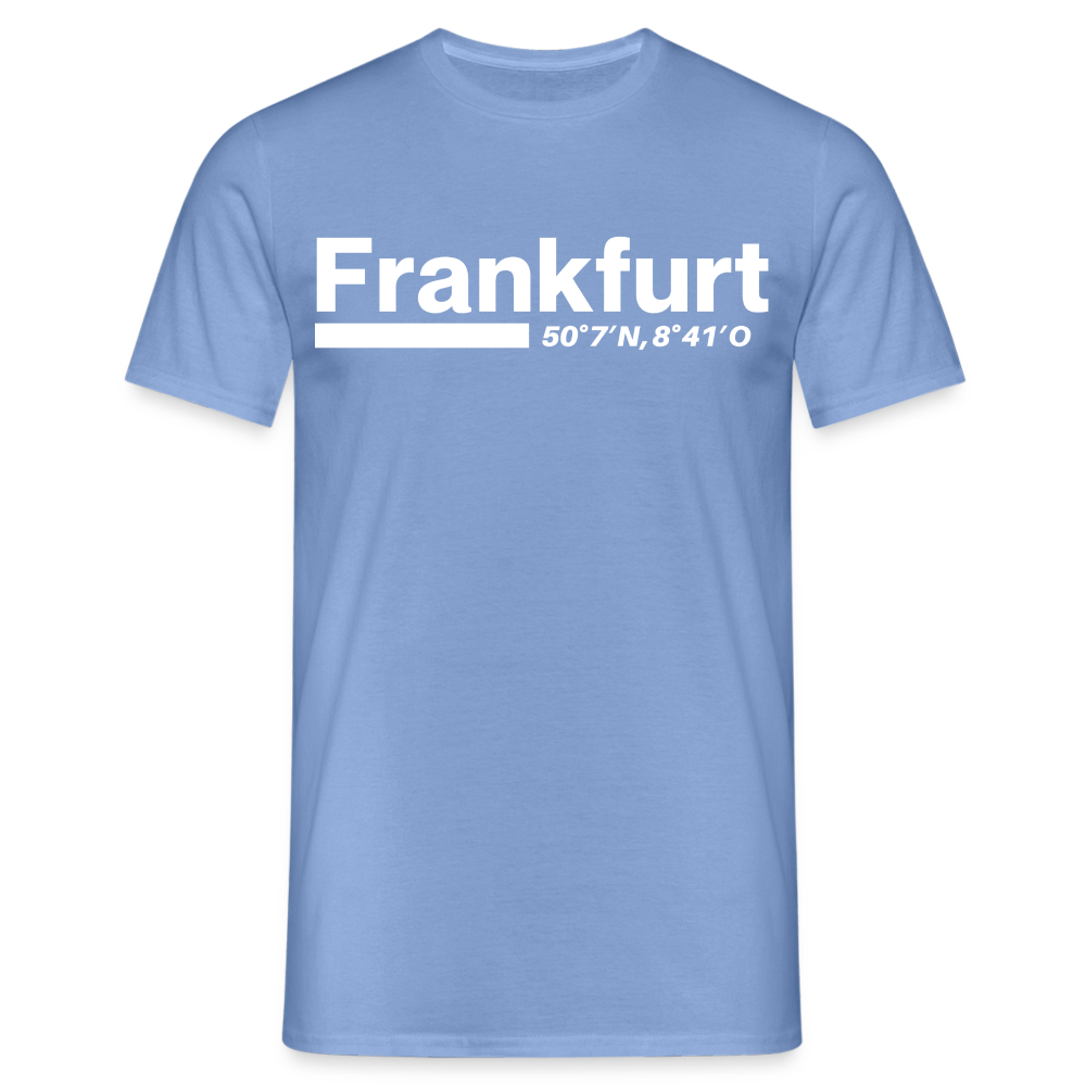 T-Shirt Frankfurt (Main) "Bold GPS White" - carolina blue
