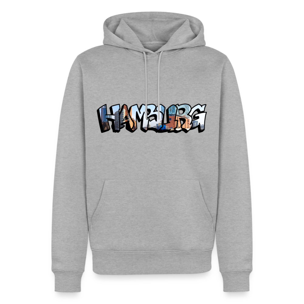 Hoodie Hamburg "Panorama Graffiti" - Grau meliert