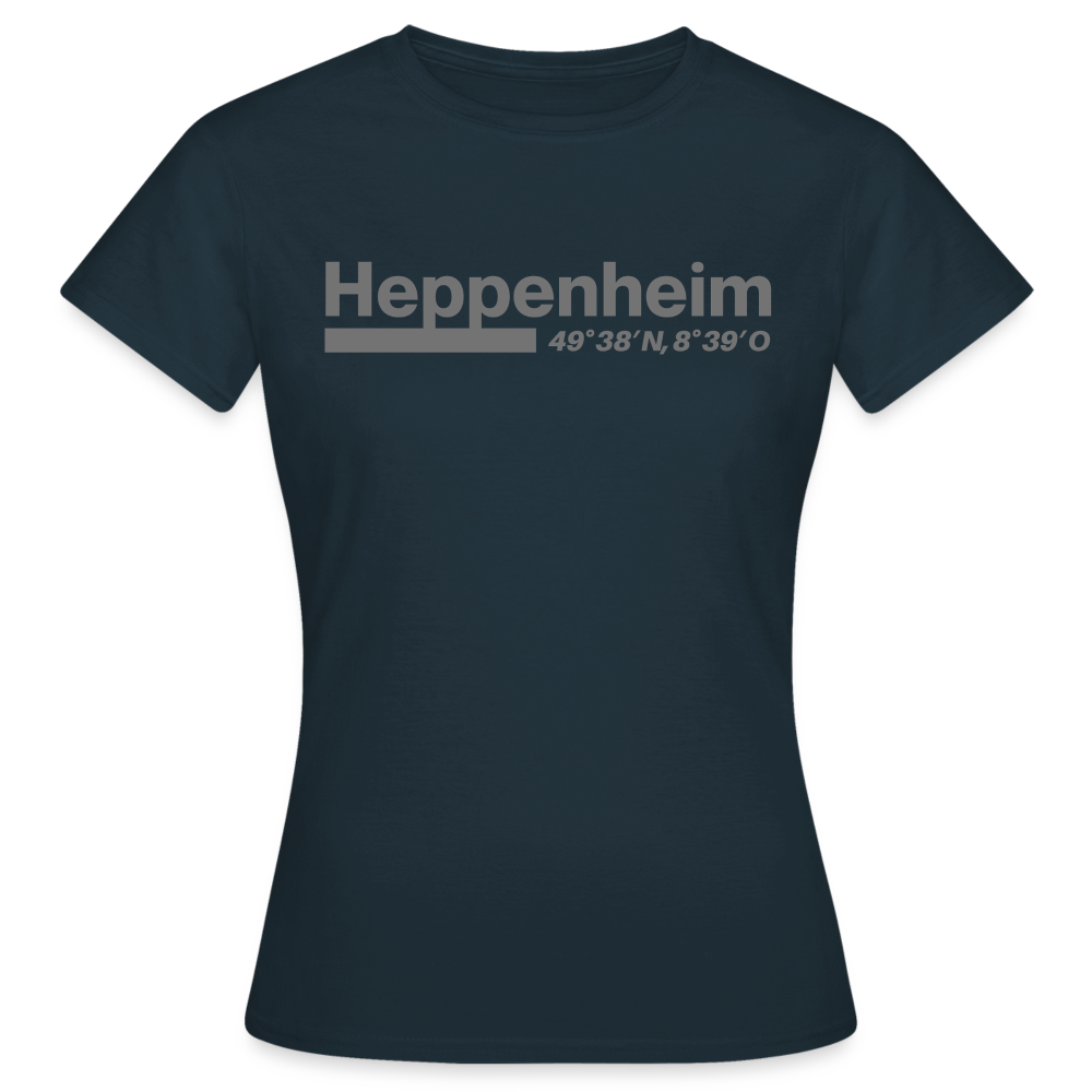 T-Shirt Ladies Heppenheim "Bold GPS" - Navy