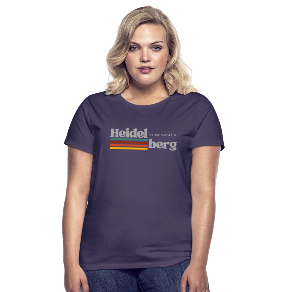 T-Shirt Ladies Heidelberg "Retro" - Dunkellila